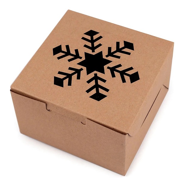 Krabička papírová s průhledem Vločka