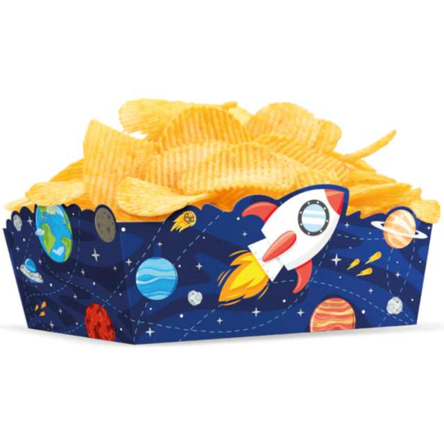 Krabičky na chipsy Vesmír 15 x 6 cm 3 ks