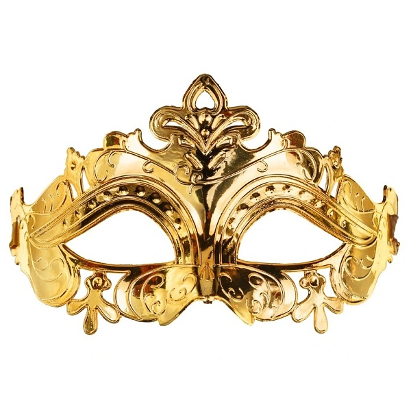 Maska karnevalová zlatá