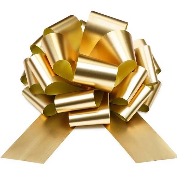 Mašle dekorativní zlatá 40 cm 1 ks