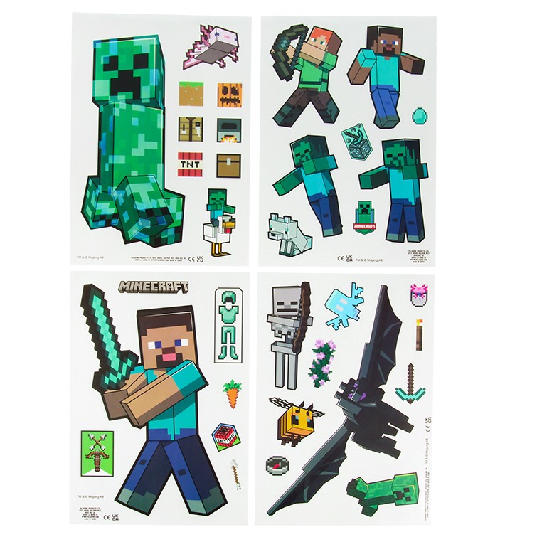 Minecraft samolepky na sklo