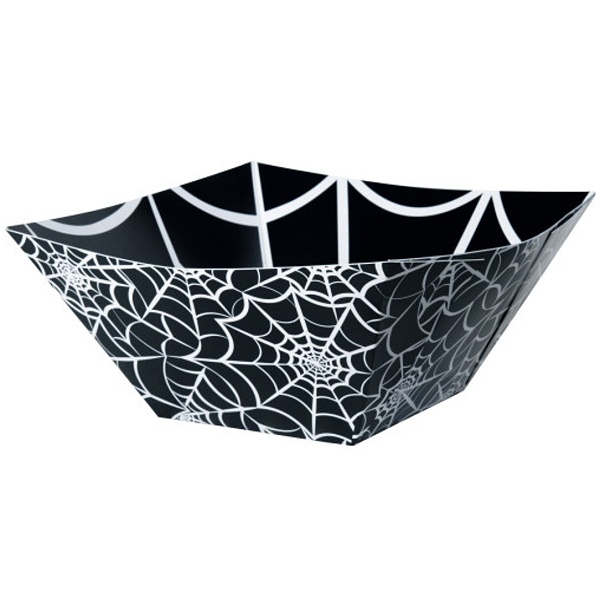 Miska černá hranatá s pavučinami