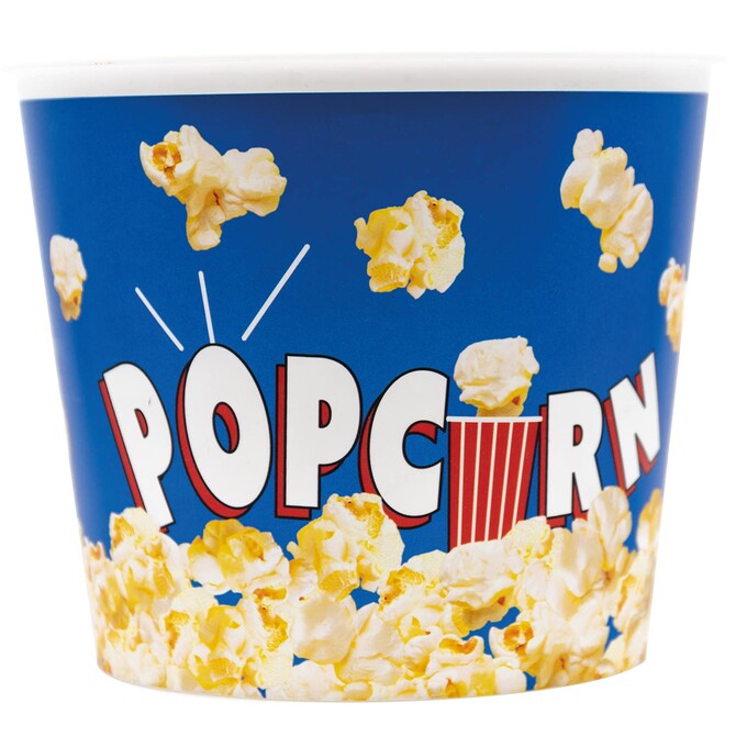 Miska na popcorn modrá znovupoužitelná 1 ks