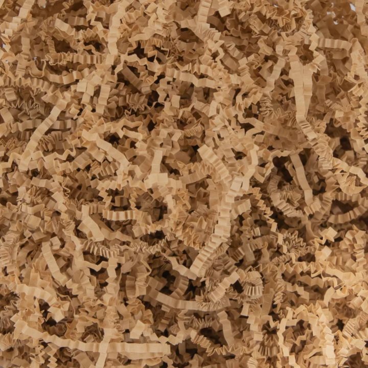 Náplň dárková vlnitá - hnědá 50g