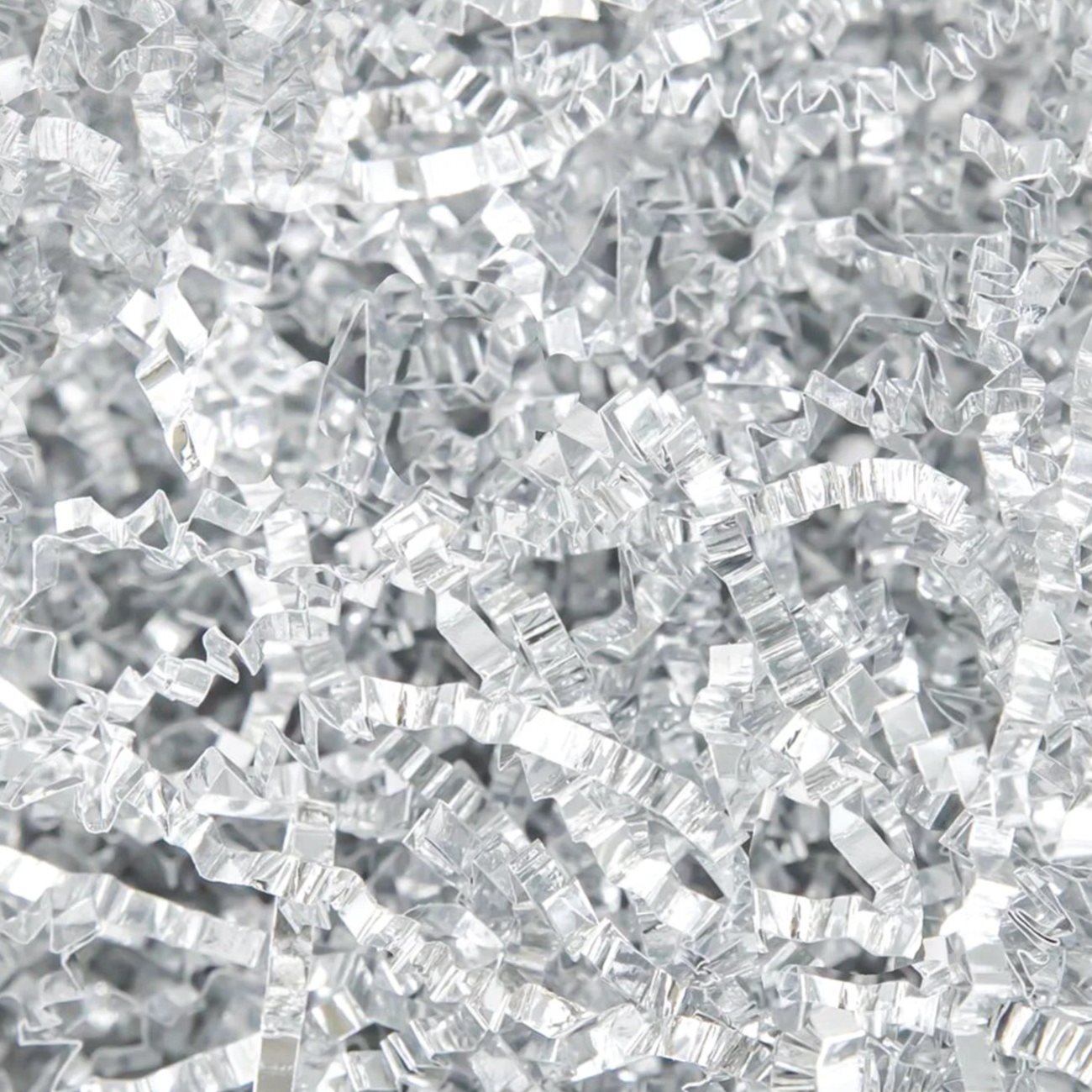 Náplň dárková vlnitá - stříbrná 50g