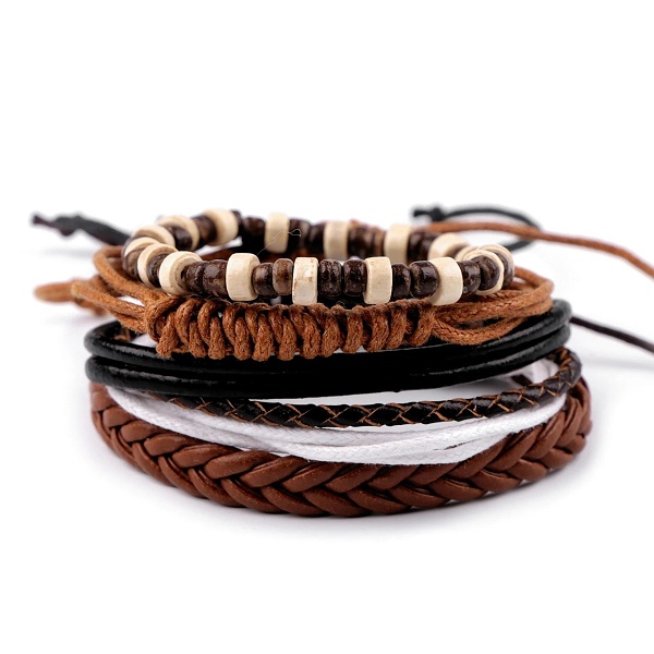 Náramky set světle hnědých