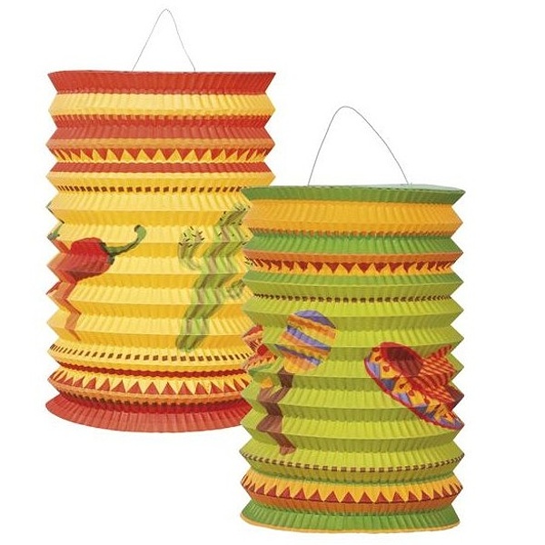 Papírové lampióny Fiesta 16 cm 2 ks