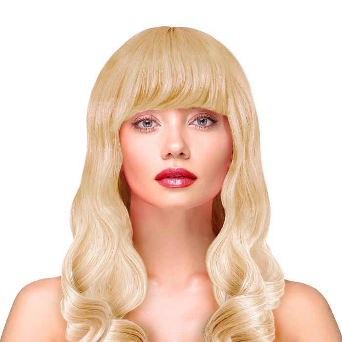 Paruka blonďaté dlouhé vlnité vlasy