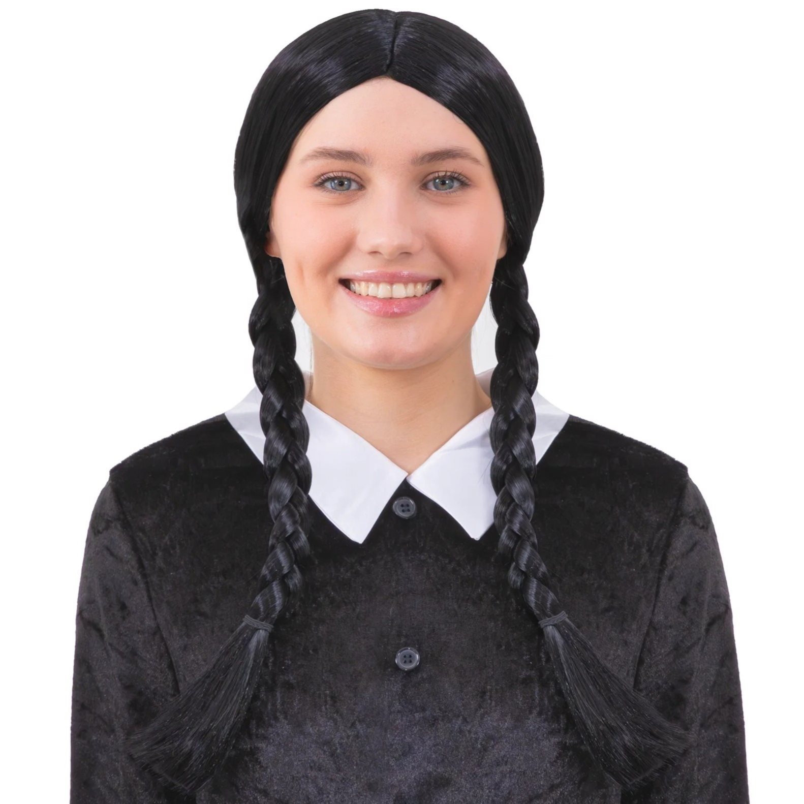 Paruka černá s copánky