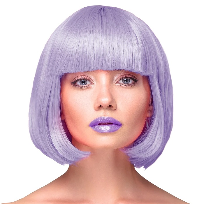 Paruka světle fialové krátké vlasy