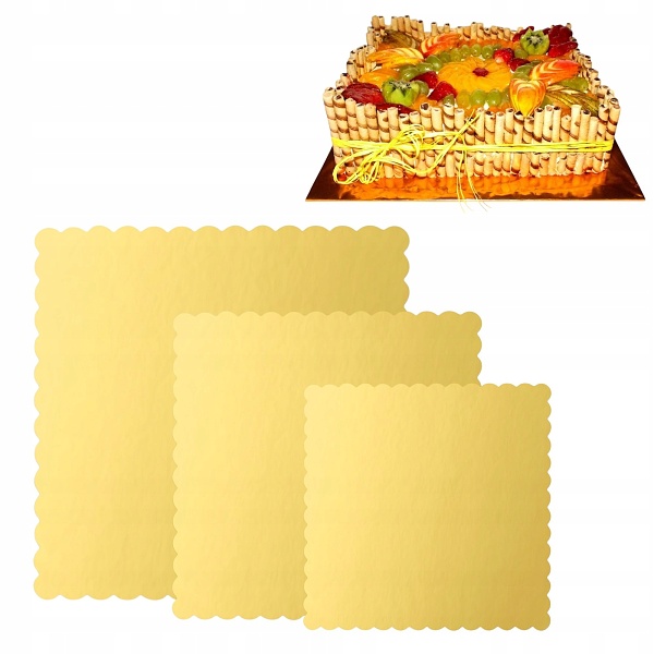 Podnost na dort zlatý 25cm 1ks