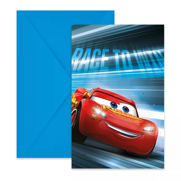 Pozvánky papírové Cars Victory 6 ks