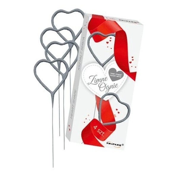Prskavky srdce 4 ks