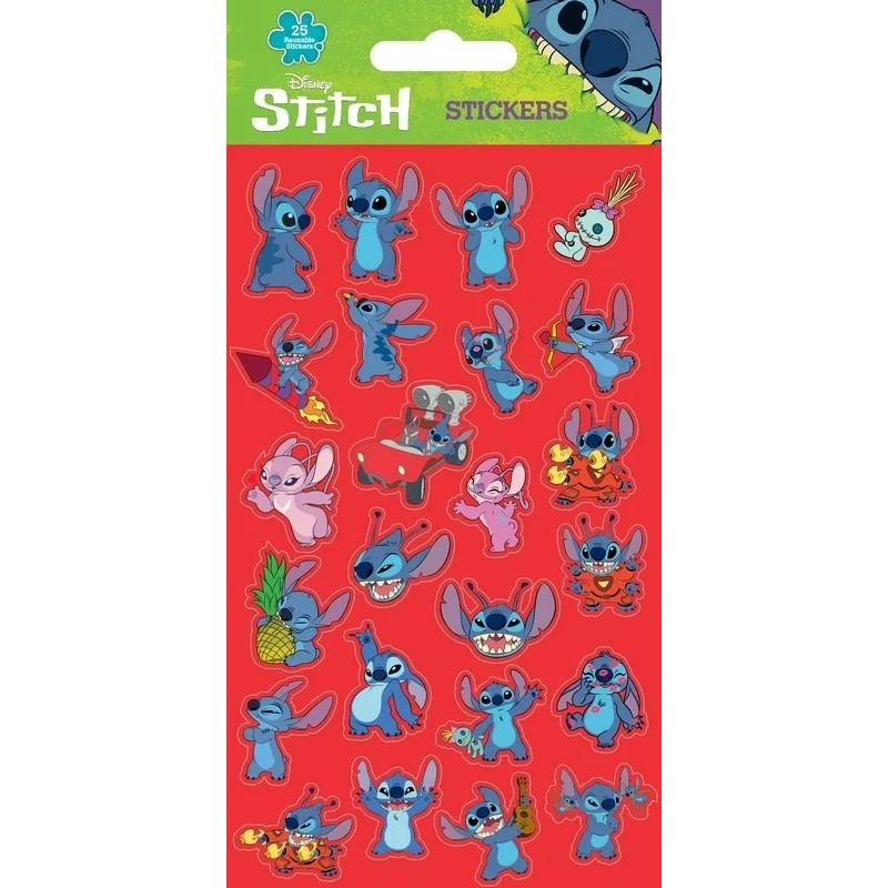 Samolepky červené Lilo a Stitch