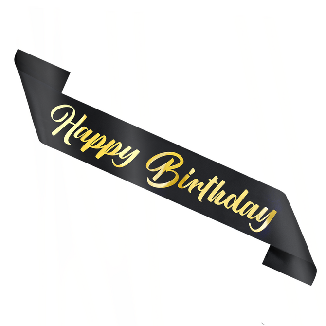 Šerpa narozeninová Happy Birthday černá