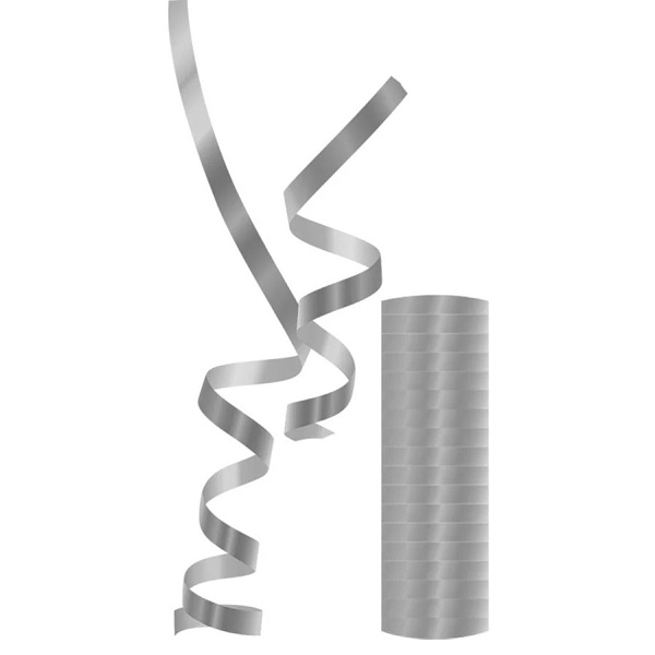 Serpentýny metalické stříbrné 1 ks
