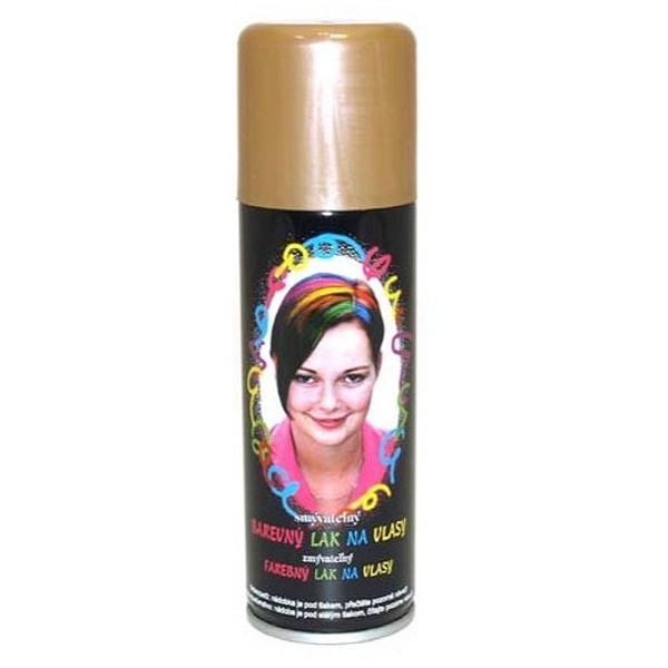 Sprej na vlasy zlatý 125 ml