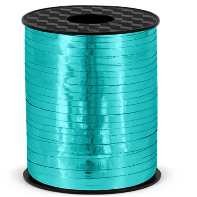 Stuha lesklá tyrkysová 225 m