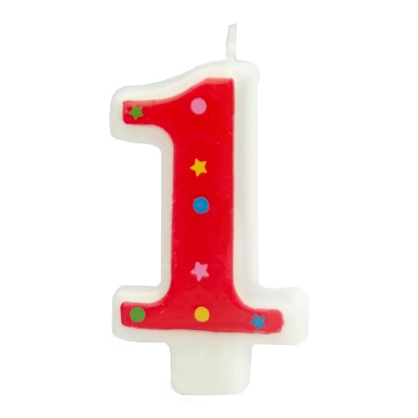 Svíčka dortová červená