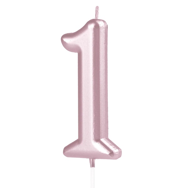 Svíčka dortová číslice 1 Rose Gold 10 cm