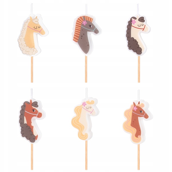 Svíčky narozeninové s Koníky 6 ks