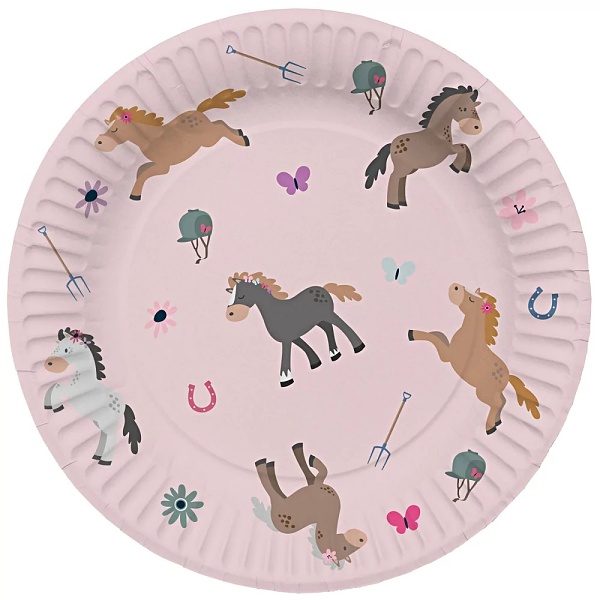 Talíře papírové Koně 23 cm 8 ks