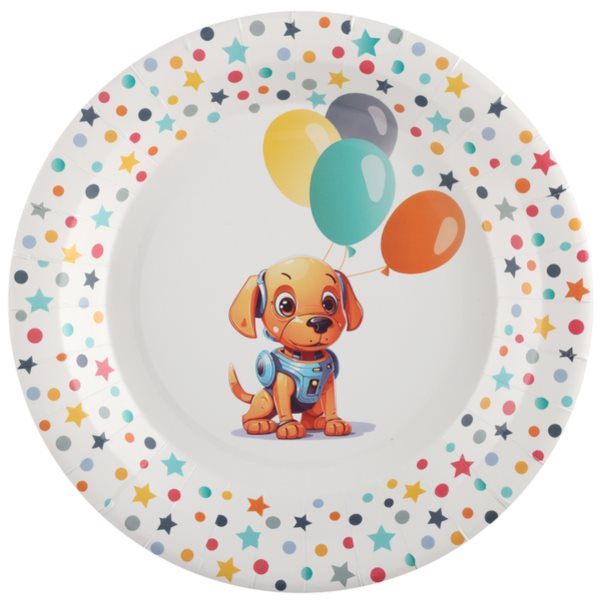 Talíře papírové Šťastná zvířátka 23cm 10 ks
