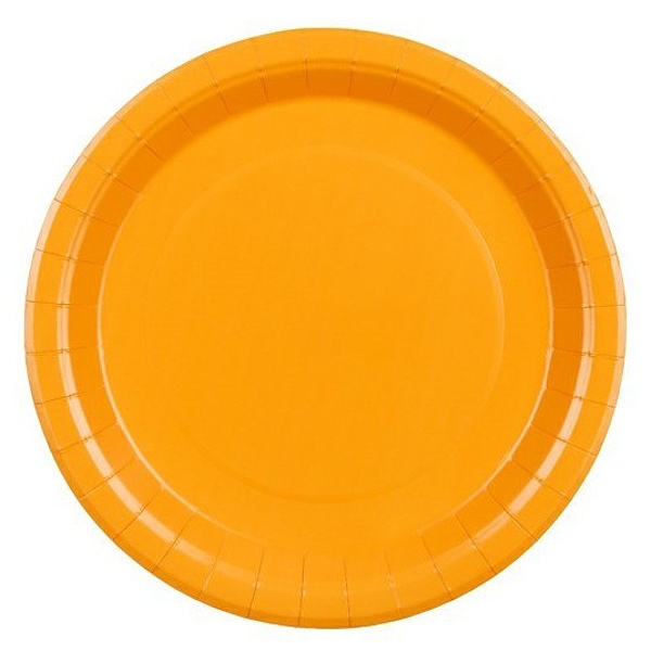 Talíře papírové pomerančové 18 cm 6 ks