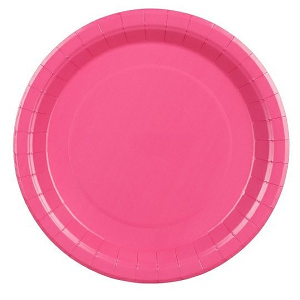 Talíře papírové růžové 18 cm 6 ks