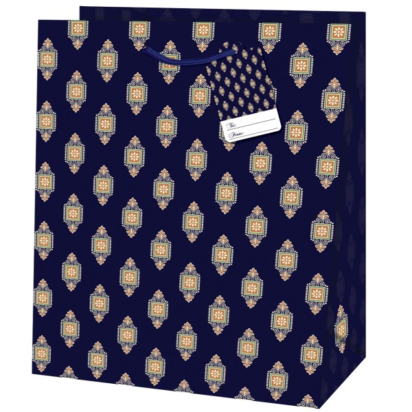 Taška dárková velká s motivem geometrie 26,7x33x13,7 cm