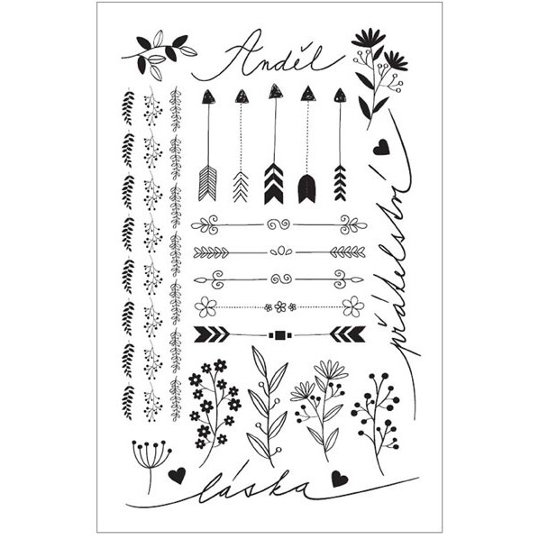 Tetovací obtisky Přátelství 8,5x13 cm