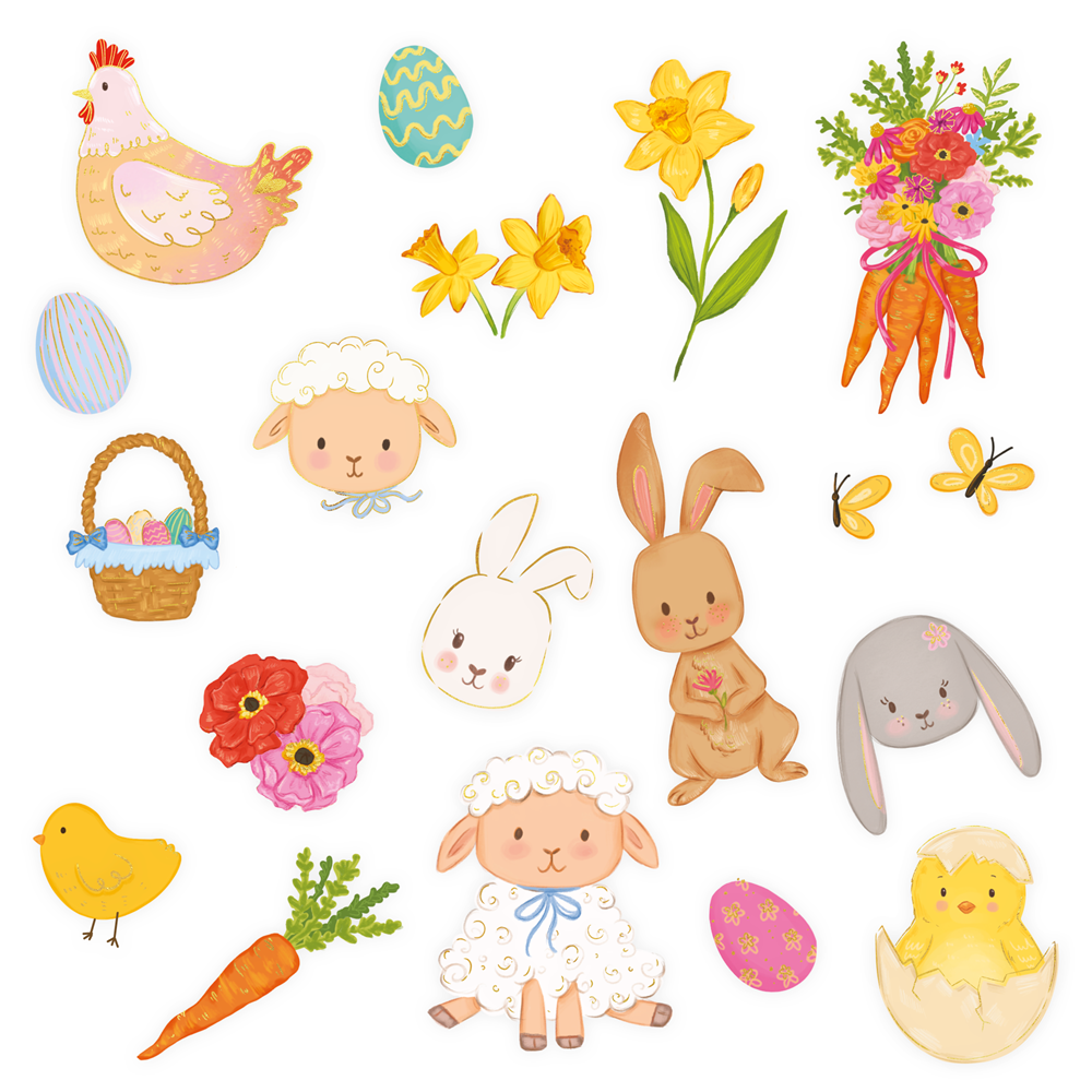 Tetování dočasné Velikonoční 19 ks