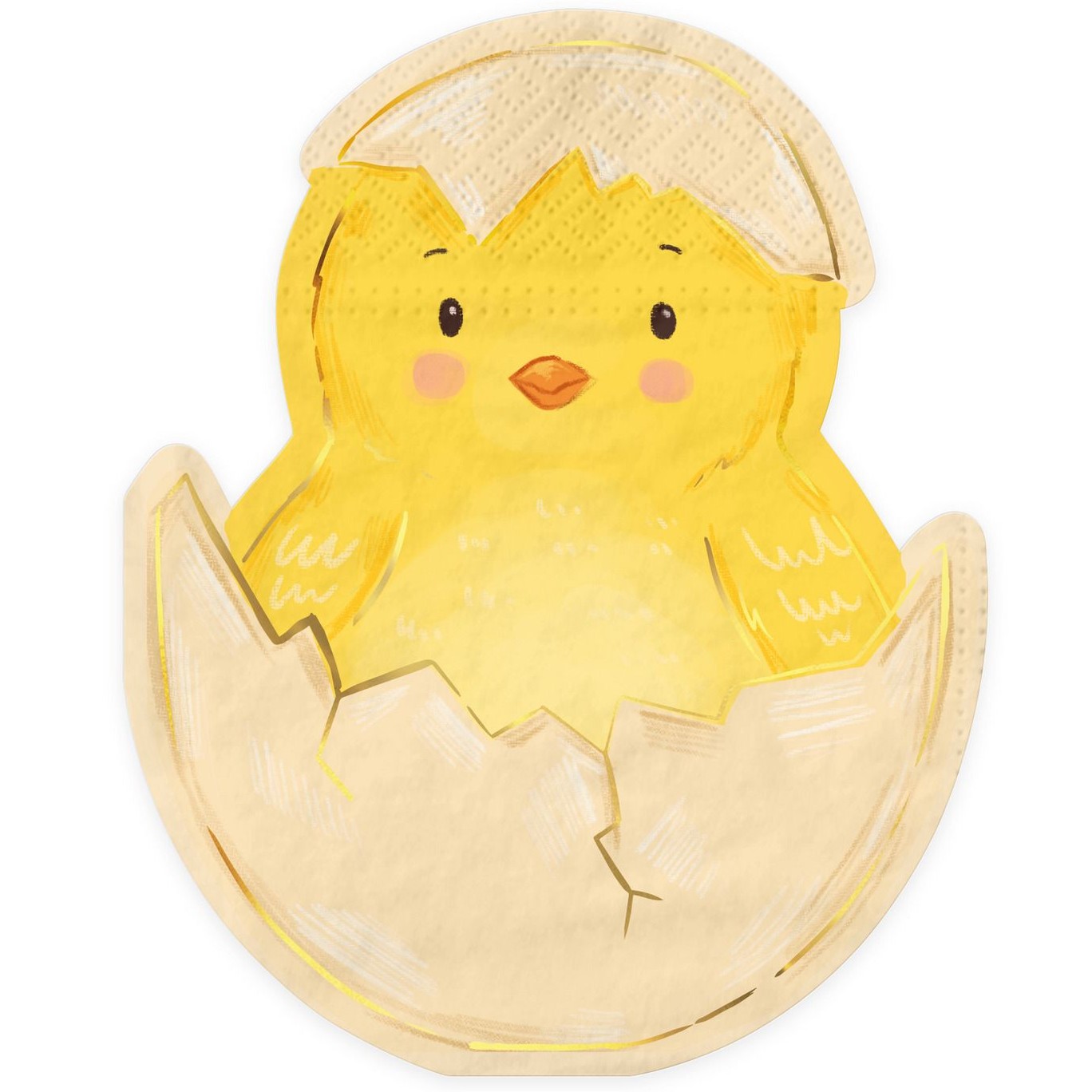 Ubrousky Velikonoční s kuřátkem 13 cm x 16,5 cm, 10 ks