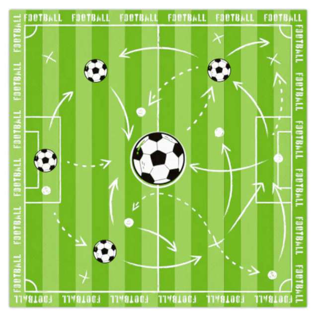 Ubrousky papírové Fotbal 33 x 33 cm 10 ks