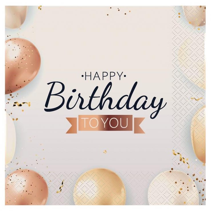 Ubrousky papírové HB s balónky světlé 33x33 cm 20 ks