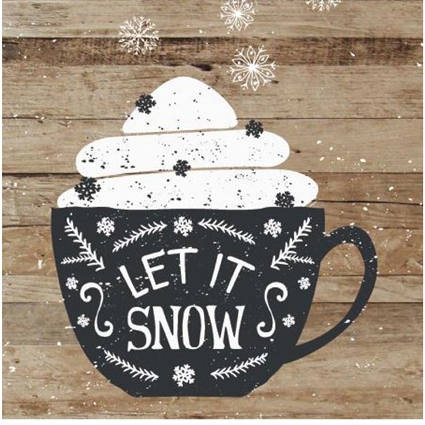 Ubrousky papírové Let It Snow 20 ks