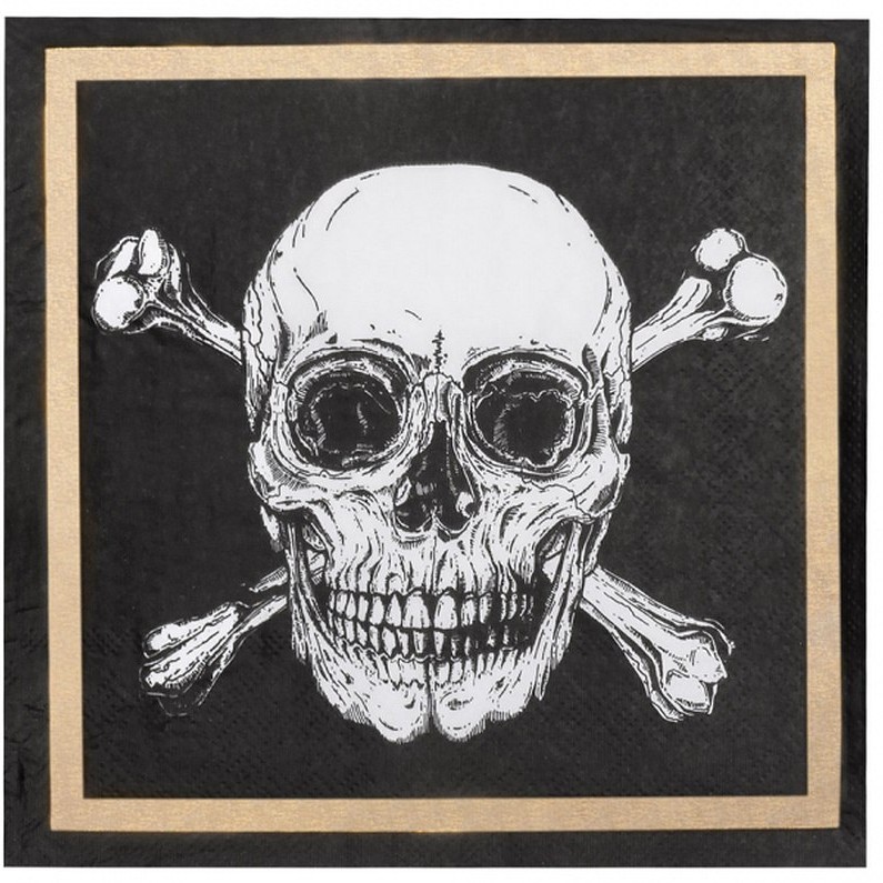 Ubrousky papírové Pirát 33x33 cm 20 ks