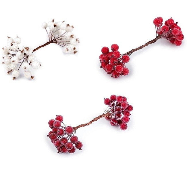 Umělé bobule v ledu 20 ks