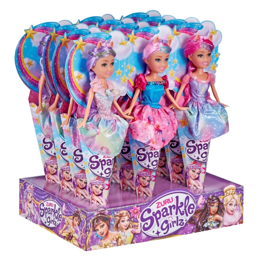 Víla jednorožec Sparkle Girlz v kornoutku