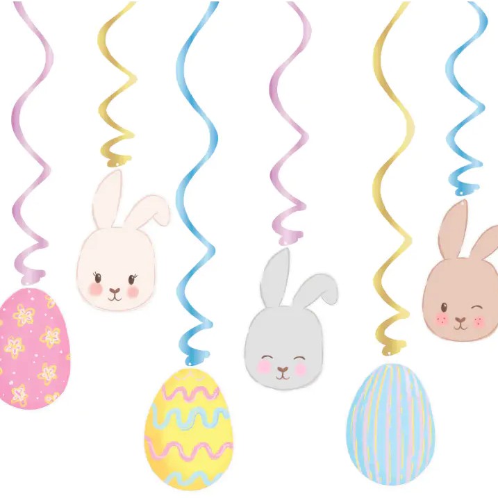 Závěsné spirály Zajíčci 6 ks