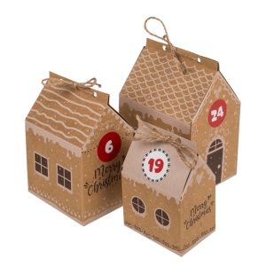Adventní kalendář domečky 24 ks