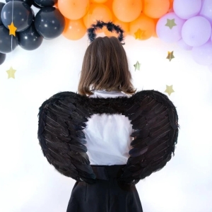 Andělská křídla černá 54x37 cm