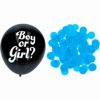 BALNKY Gender Reveal Boy s modrmi konfetami 41cm - 3 kusy