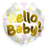 Balnek fliov Hello Baby s pastelovmi trojhelnky 45 cm