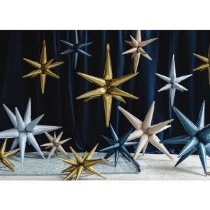 Fóliový balón 3D zlatá hviezda 70 cm