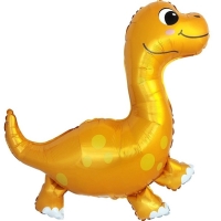 Balónek fóliový Dinosaurus oranžový 91cm
