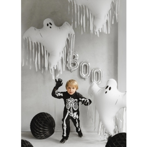 Balónek fóliový Duch bílý s třásněmi 93x86 cm