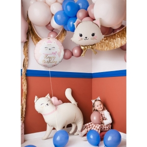 Balónek fóliový růžový HB kočička 35x35 cm