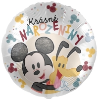 Balnek fliov Krsn narozeniny Mickey pastelov 43 cm