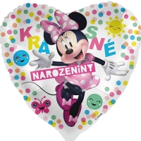 Balnek fliov Krsn narozeniny Minnie srdce 43 cm